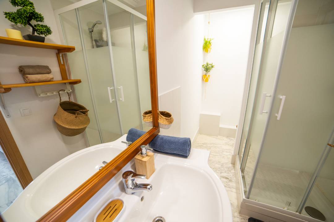 ducha y lavabo